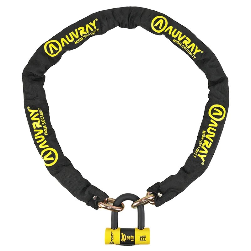 Antivol A Chaine Auvray Xtrem 1.70M Maillon Diam 13.5Mm Avec U Xtrem Mini 52X65Mm (Diam 16Mm) (Classe Sra Chaine + U)