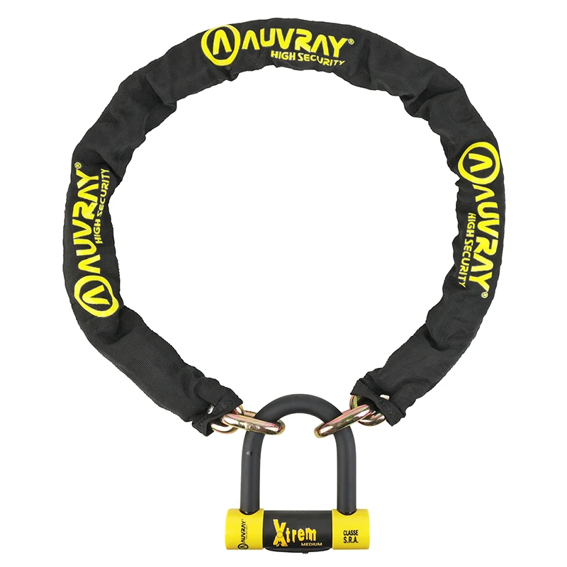 Antivol A Chaine Auvray Xtrem 1.40M Maillon Diam 13.5Mm Avec U Xtrem Medium (Classe Sra Chaine + U)