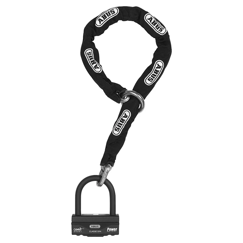 Antivol A Chaine Abus Granit 58Hbiii 1.20M Maillon Diam 12 Mm Avec Lasso Avec U 84 X 100 Mm (Diam 18 Mm) (Classe Sra)