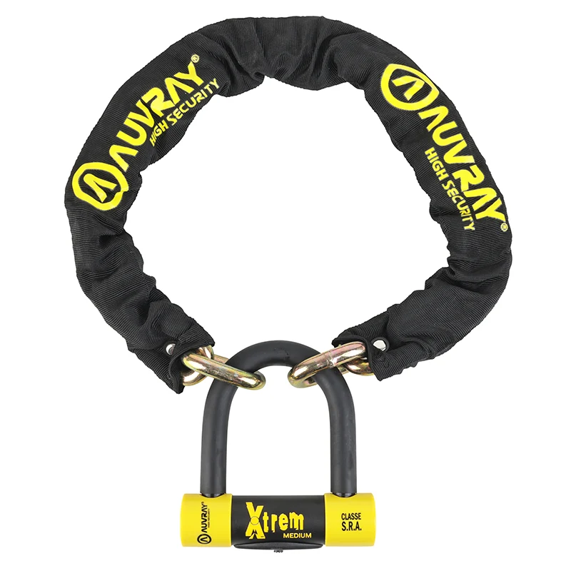Antivol A Chaine Auvray Xtrem 1.00M Maillon Diam 13.5Mm Avec U Xtrem Medium 85X100Mm (Diam 18Mm) (Classe Sra Chaine + U)
