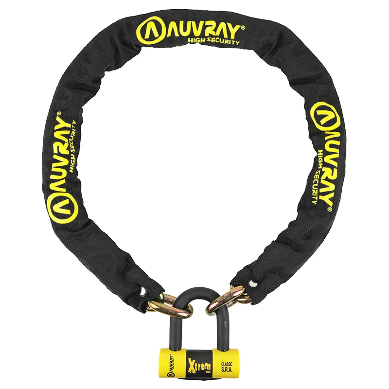 Antivol A Chaine Auvray Xtrem 1.40M Maillon Diam 13.5Mm Avec U Xtrem Mini 52X65Mm (Diam 16Mm) (Classe Sra Chaine + U)