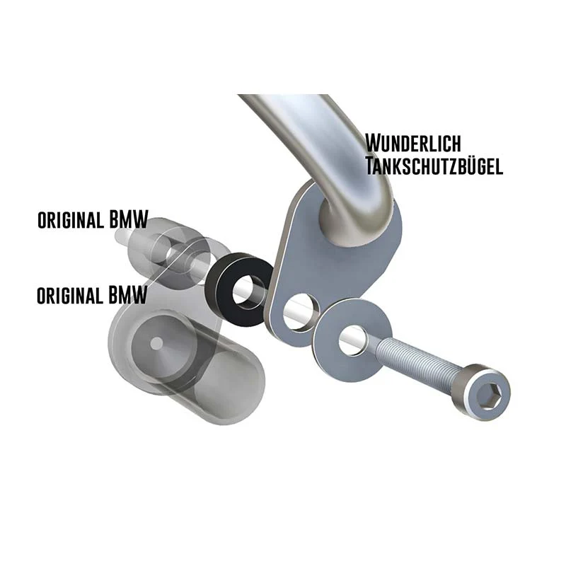 Adaptateurs pour crash bar de réservoir ULTIMATE - BMW R1300GS | Wunderlich