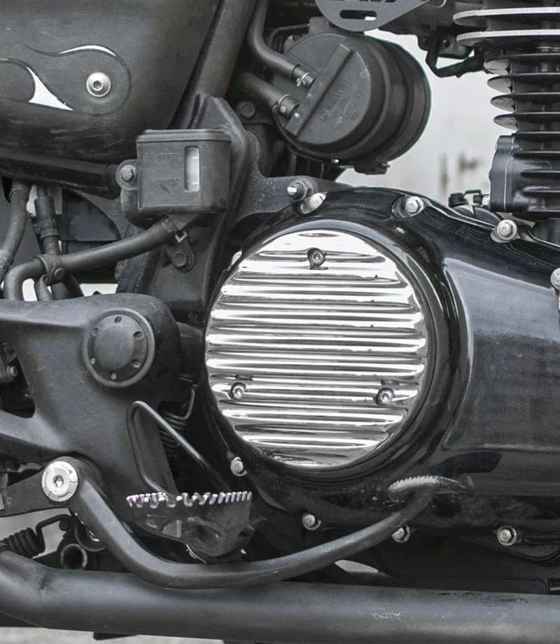 Cover Motore 'Ribbed' Lucida Destra per Honda