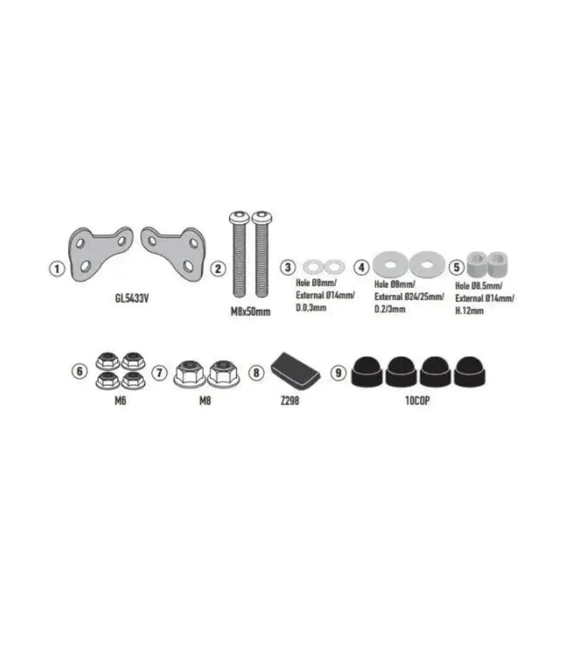 Attacchi Parabrezza Alto Bear 650 - GIVI