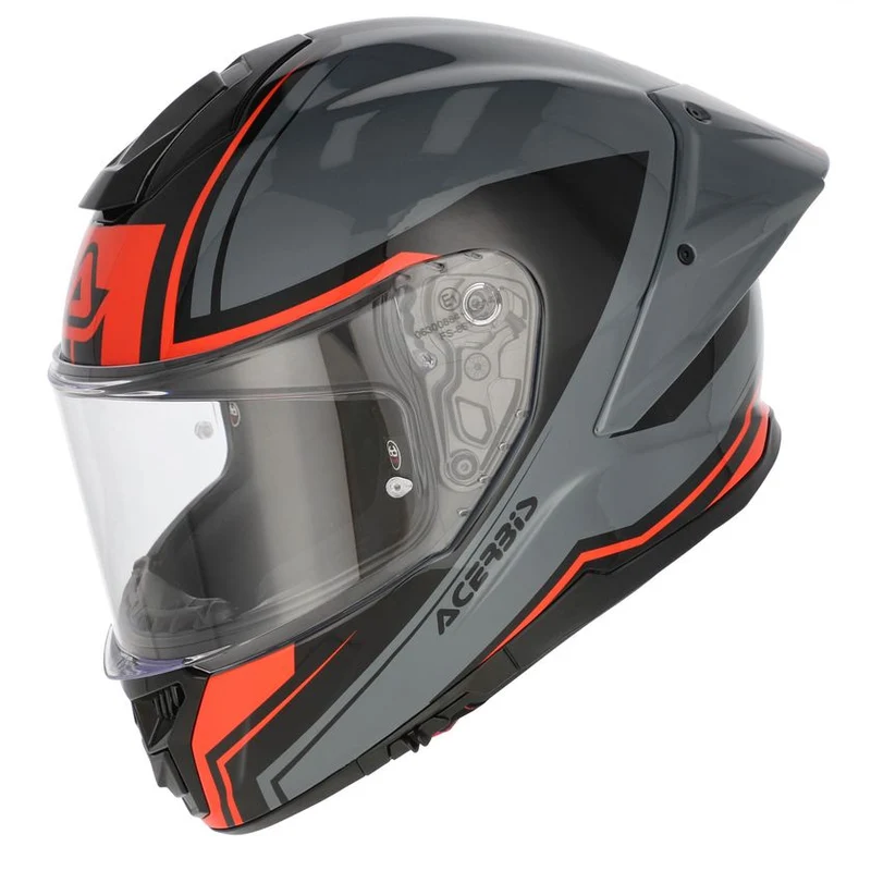 ACERBIS TARMAK-X 257 CASCO AVENTURO DE MOTO GRIS ROJO