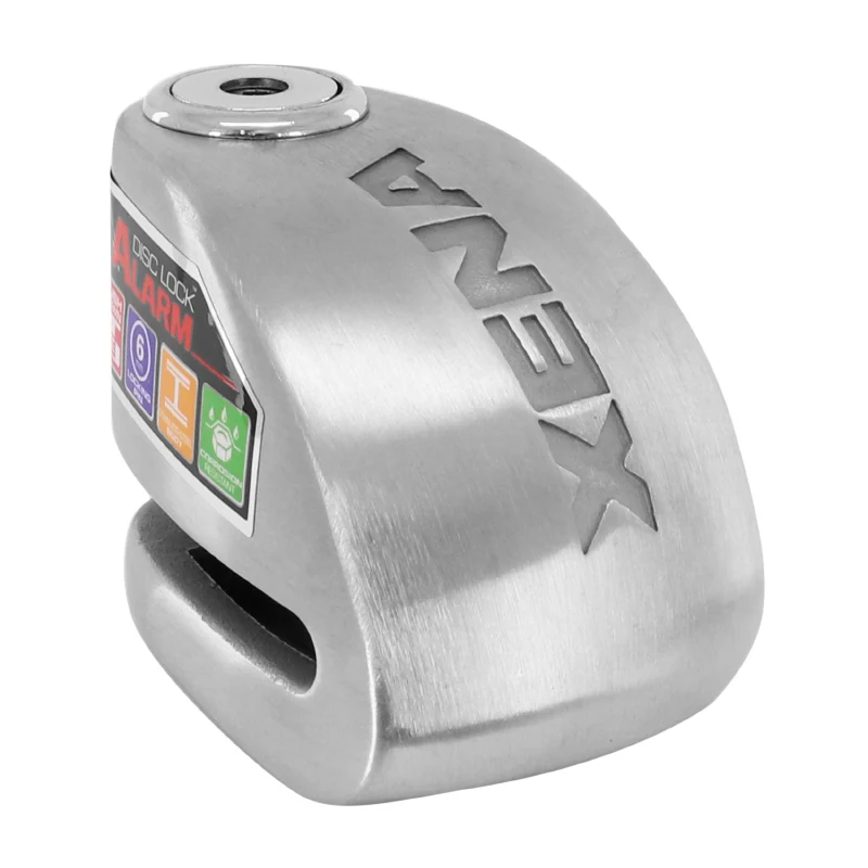 Antivol Bloque Disque Xena Xx6 Inox Avec Alarme 120 Db (Diam 6Mm)