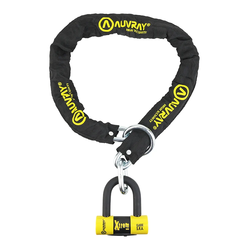 Antivol A Chaine Auvray X.Lock 1.20M Lasso Maillon Diam 12 Mm Avec U Xtrem Mini 52X65Mm (Diam 16 Mm) (U Classe Sra)