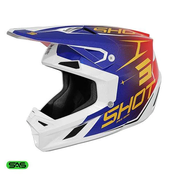 SHOT SPEED SIDE CASCO DE MOTO ROJO AZUL PEARLA