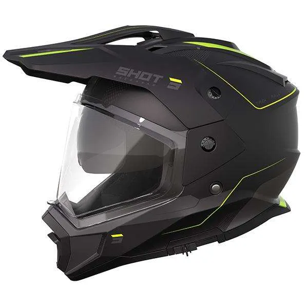 SHOT TREK MAX VISION RALLY CASCO DE MOTO NEGRO NEON AMARILLO MATE