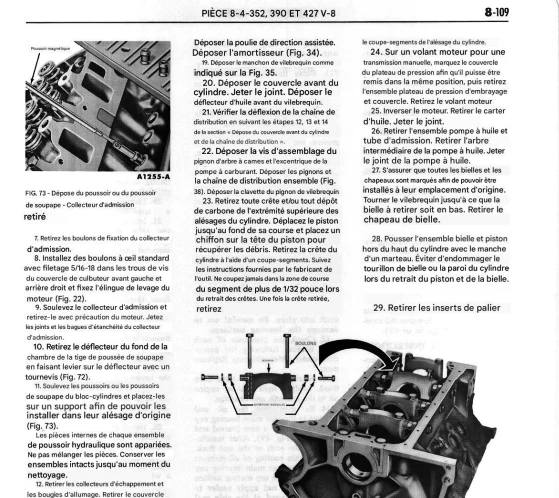 Manuel d'atelier Ford Mustang 1965 français