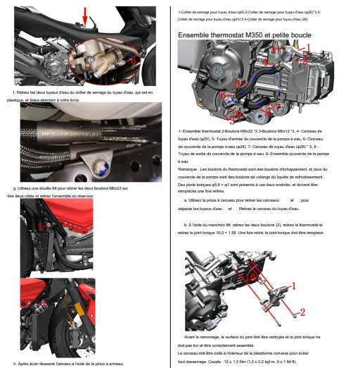 Manuel d'atelier scooter Zontes ZT 125 310 350 2021 2024 français