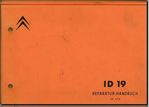 manuel d'atelier Citroën ID 19 en allemand