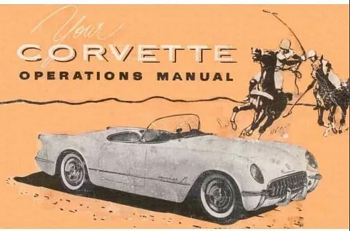 Manuel d'entretien Chevrolet Corvette 1953