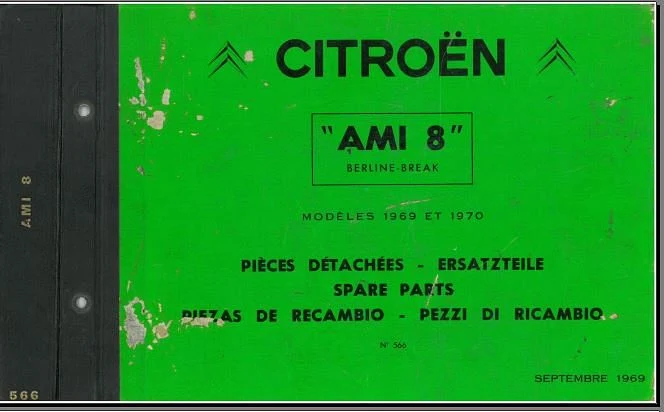 manuel d'atelier Citroën Ami 8 en allemand 103 pages