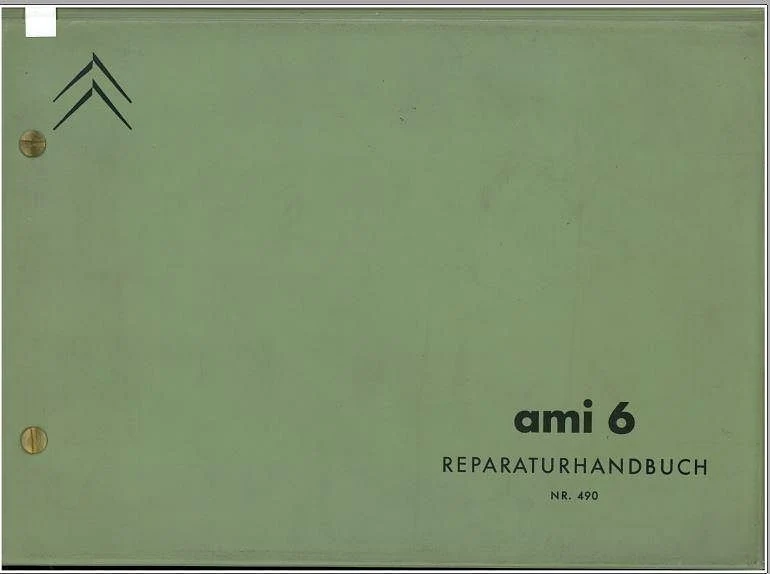 Manuel d'atelier Citroën Ami6 en allemand