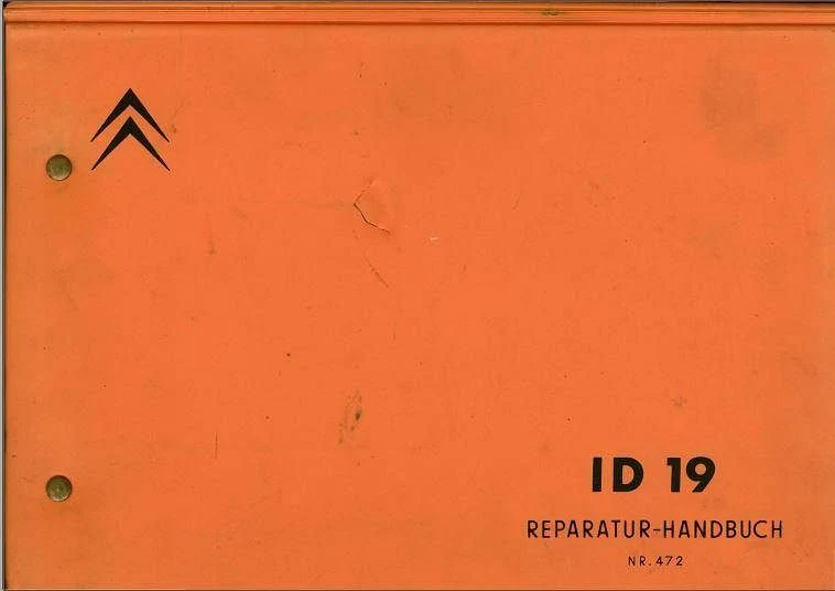manuel d'atelier Citroën ID 19 1964 en allemand 641 pages