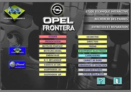 manuels d'atelier Opel Frontera