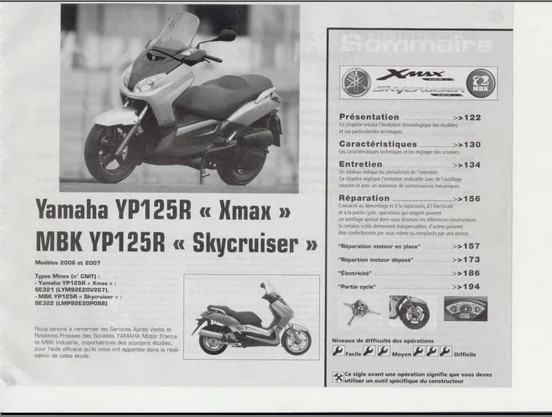 Revue technique yamaha X MAX 2006 2007