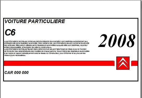 manuel de réparation Citroën C6 tous modèles