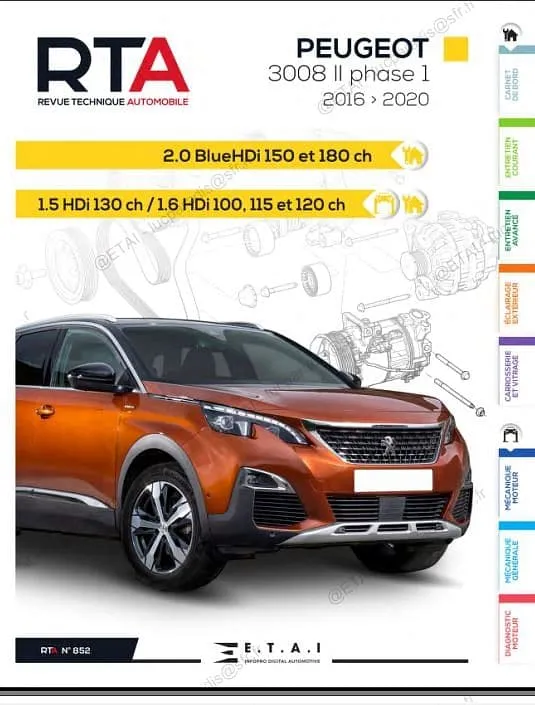 manuel de réparation peugeot 3008