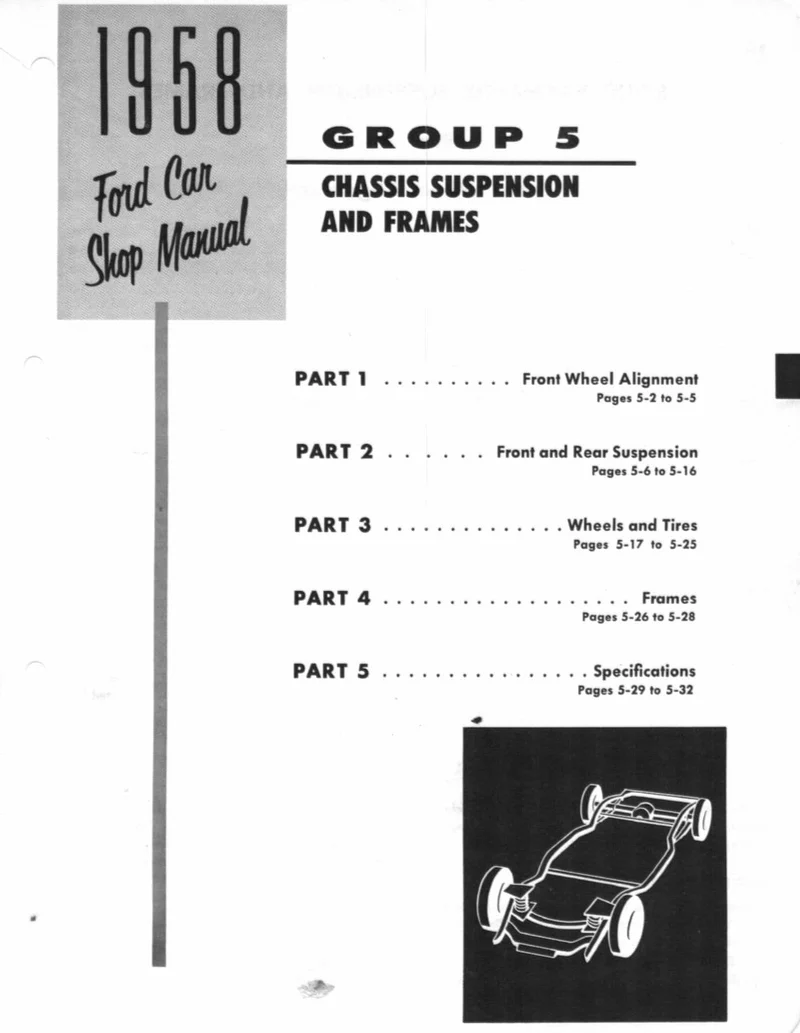 Manuel d'atelier Ford 1958