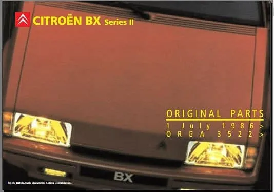 manuels d'atelier Citroën BX tous modèles Sport 4x4 et 4TC