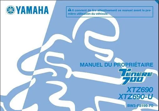Manuels d'atelier Yamaha XT 700 ténéré 2020