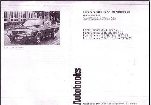 Manuel d'atelier Ford Granada 4cyl et V6 72 78
