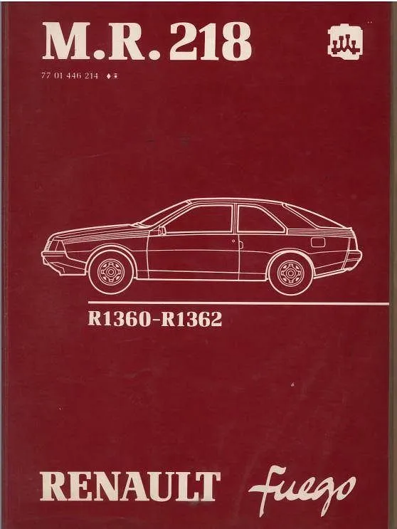 manuel d'atelier et de réparation Renault Fuego