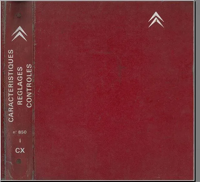 Manuels d'atelier et de réparation Citroën CX 1 et 2 tous modèles