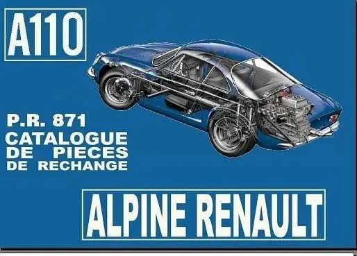 manuels d'atelier Alpine Renault A110 Berlinette