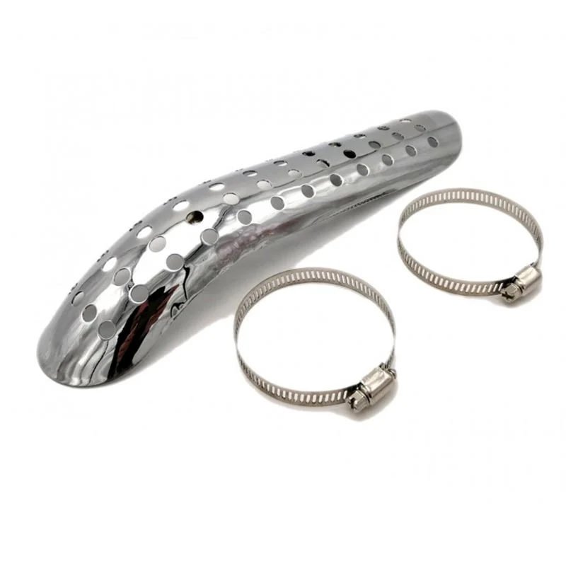 Pare chaleur échappement chrome 27cm | Brazoline