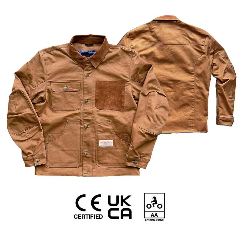 Veste moto CRAFTSMAN Caramel CE AA | Age of Glory
