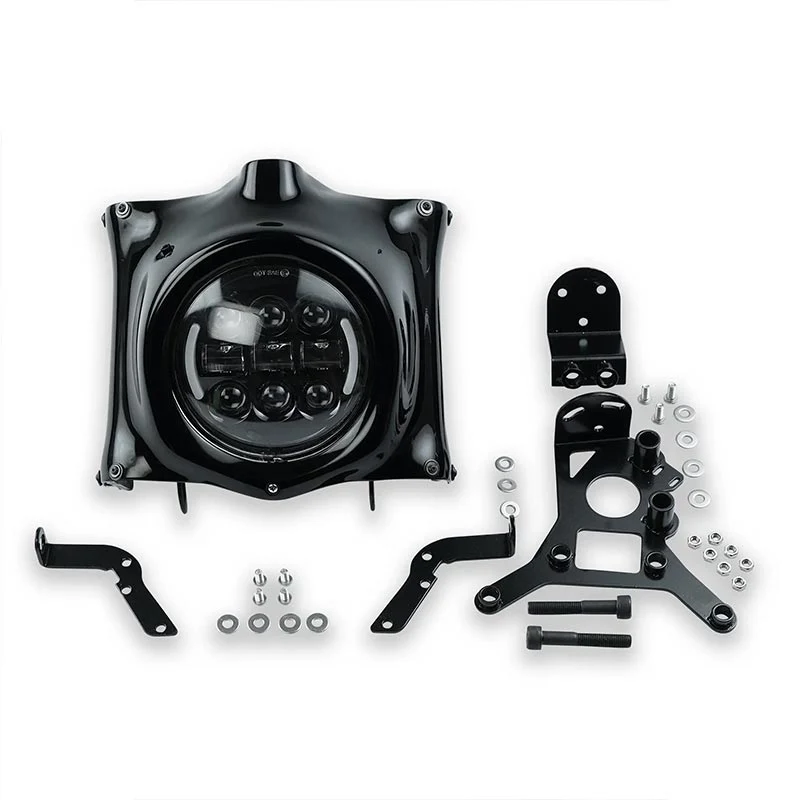 Plaque de phare Full LED + support clignotant + support de relocalisation Compteur RE 650 | Bonvent Motorbikes