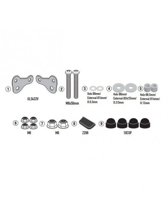 Attacchi Parabrezza per Moto Guzzi V7 850 STONE - GIVI