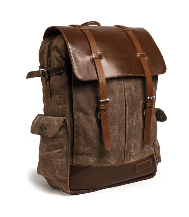 Zaino Vintage Moto Trip Machine - Rambler - Dark Tan