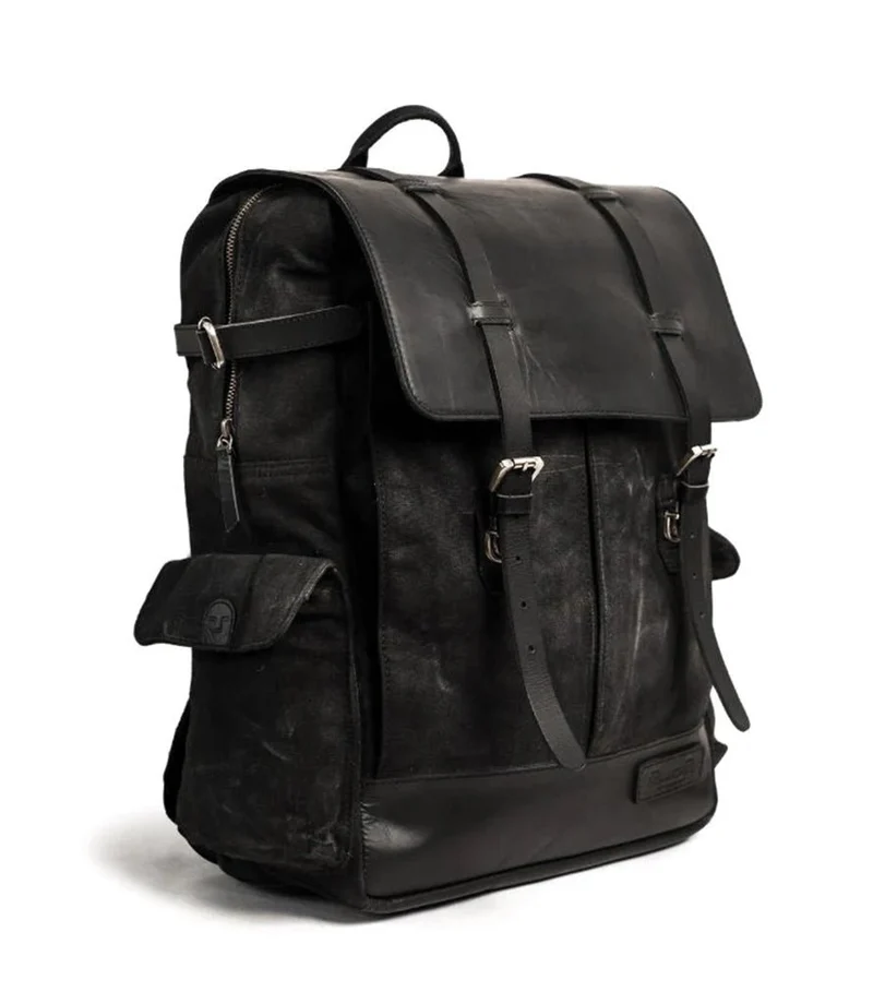 Zaino Vintage Moto Trip Machine - Rambler - Nero