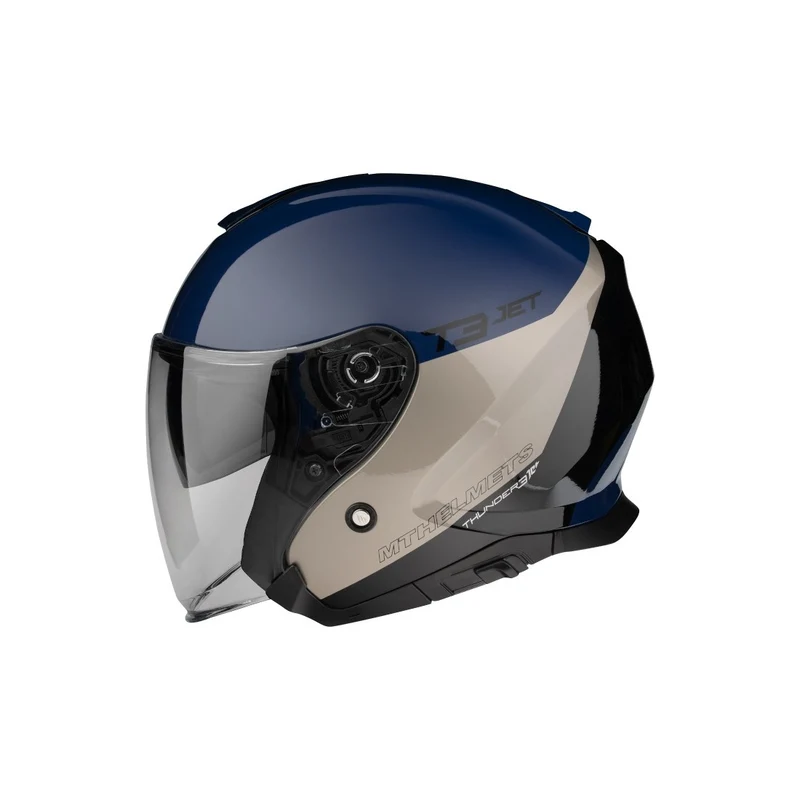 MT THUNDER 3 SV JET XPERT ABERTO CASCO DE MOTO A17 GLOSSY AZUL