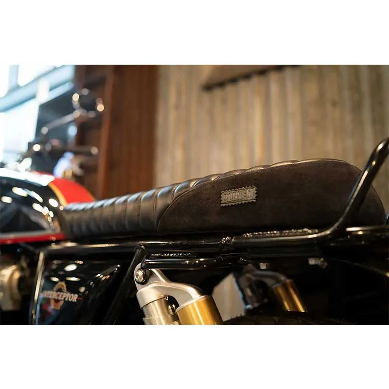 Selle cuir suédé « Bonvent Signature » pour Interceptor et Continental GT | Bonvent Motorbikes