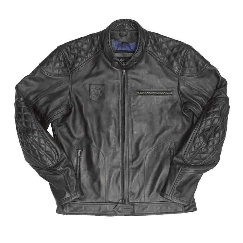 Blouson moto cuir noir ROGUE CE AA | Age of Glory