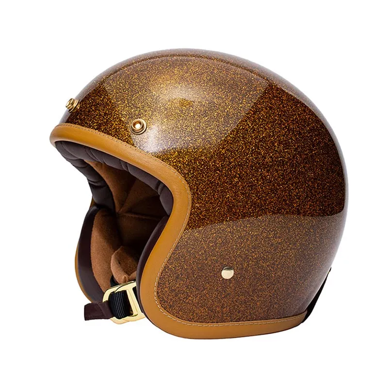 Casque Jet THE CLASSIC Marron pailleté | Mârkö