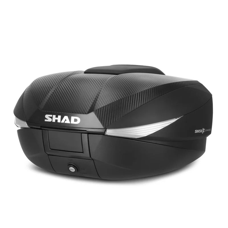 Top Case SHAD SH58X Finition Carbone — Top Case Extensible Moto 46-58L