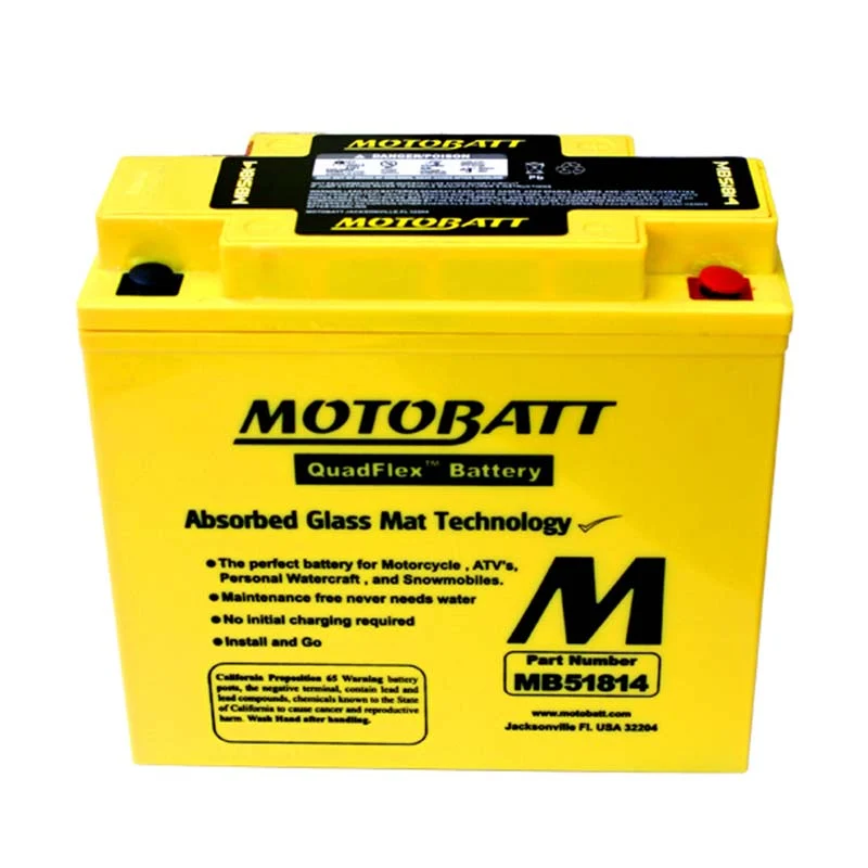 Batterie moto 4 pôles 22 Ah MB51814 | Motobatt