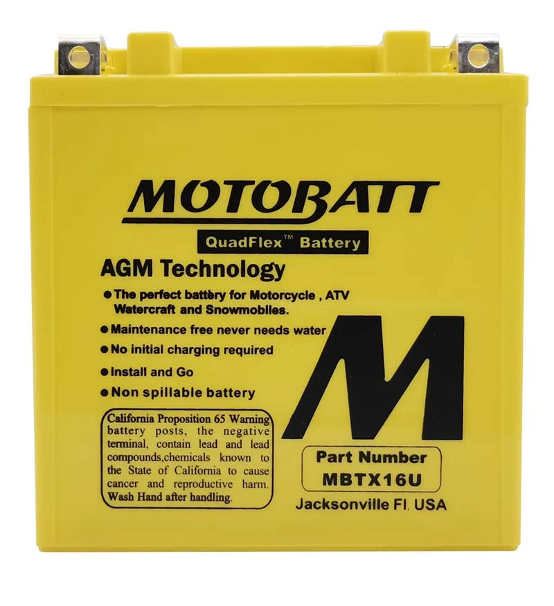 Batterie moto 4 pôles 19 Ah MBTX16U | Motobatt