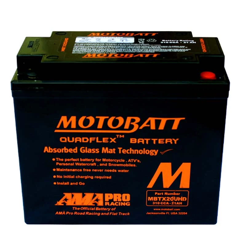 Batterie moto 4 pôles 21 Ah MBTX20UHD | Motobatt