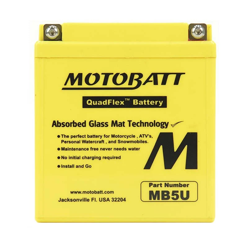 Batterie moto 2 pôles 7 Ah MB5U | Motobatt