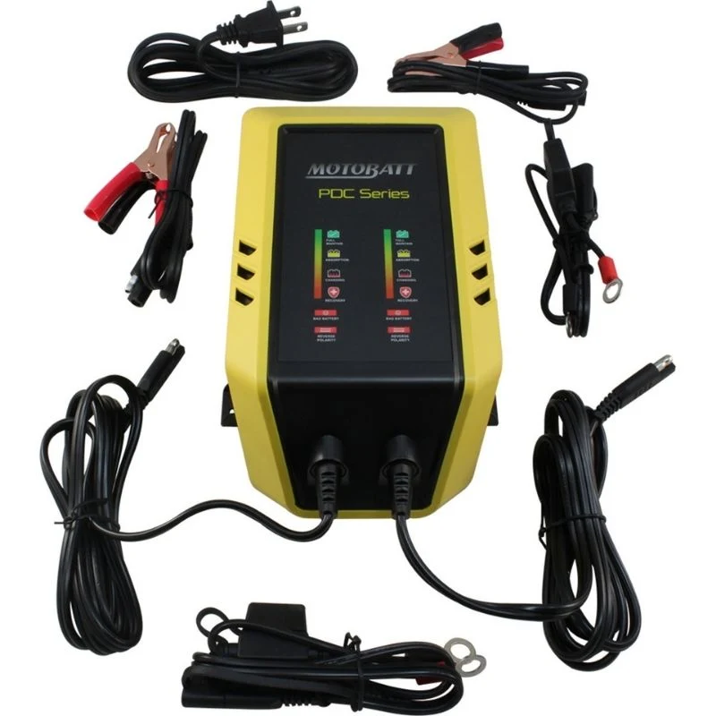 Chargeur automatique pour 2 batteries PDC2X2A | Motobatt