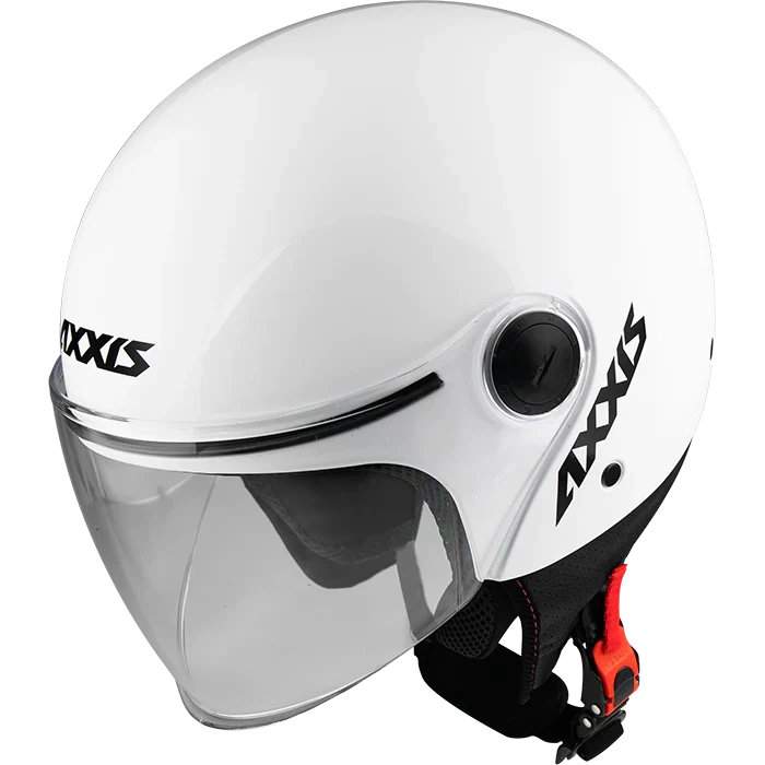 AXXIS OF501B SQUARE S SOLID A0 CASCO DE MOTO BLANCO PERLA BRILLO