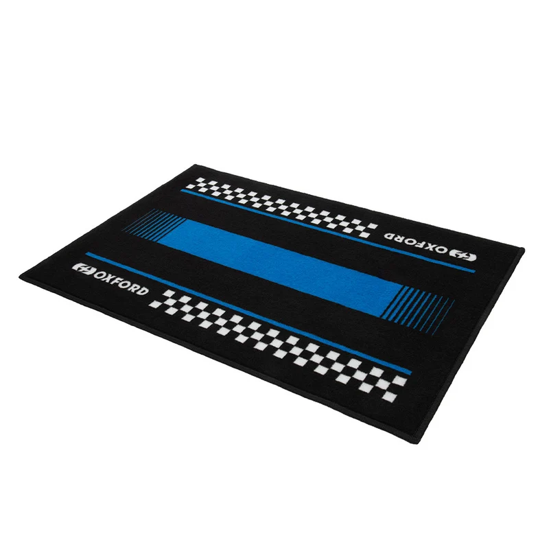 Tapis d'Atelier Moto Oxford Pitlane Suzi Blue 90x60cm — Garage & Atelier Moto