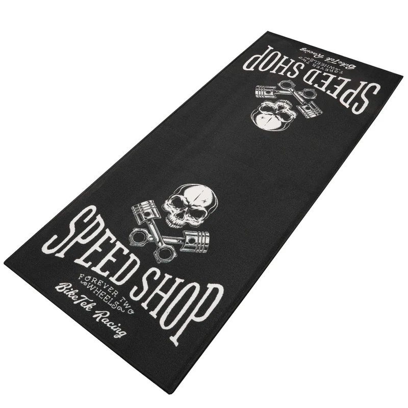 Tapis de Sol Moto Speed Shop 190x80cm — Environnemental Atelier Custom